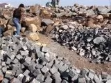 Manisa granit küp taş bazalt küp taş uygulama ekibi Halil