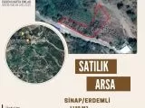 Eksen harita emlaktan erdemli sinap köyünde satılık arsa