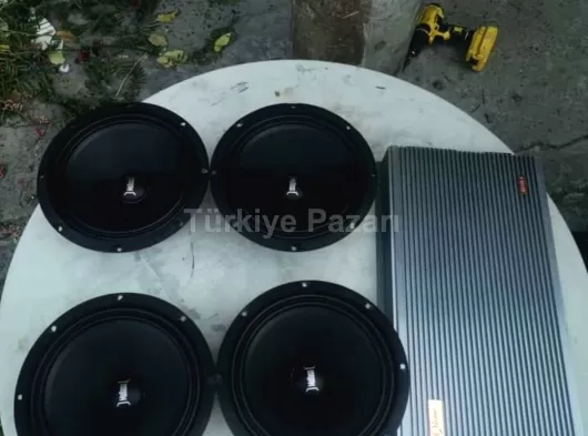 Oto Paket Ses Sistemi Hoparlör ve Anfi