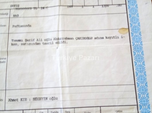 KAZDAĞI 11300m BAĞ 2.950.00tl