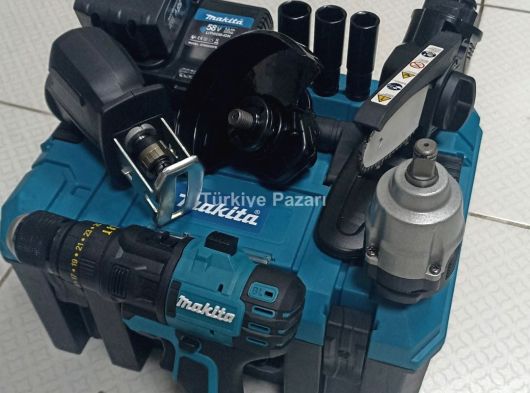 MAKİTA ŞARJLI PROFESYONEL 5 APARATLI MATKAP SETİ