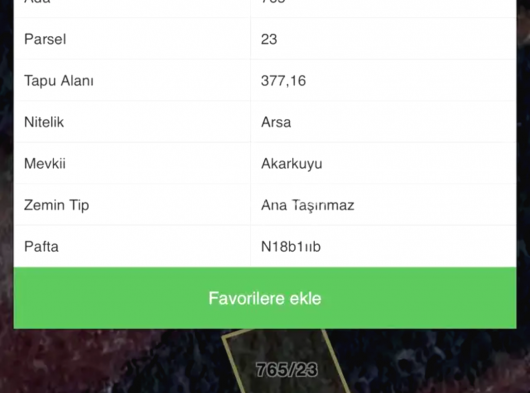 Akarkuyu'da satılık 377m2 köşe arsa