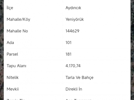 MERSİN MUT Haciahmetli köyünde satılık YAYLALIK ARAZİ