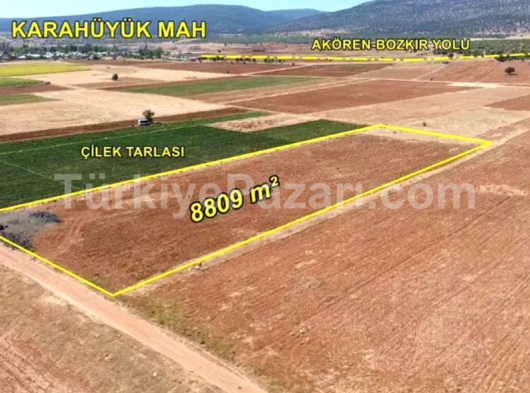 AKÖREN KARAHÜYÜK'DE SATILIK SULANIR TARLA