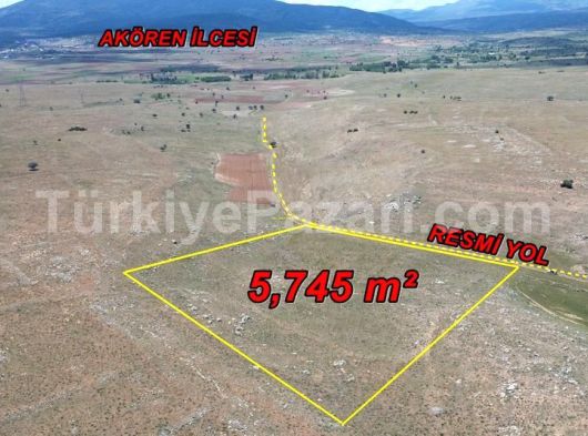 KONYA AKÖREN ORHANİYE MÜSTAKİL TAPU RESMİ YOLA CEPHE