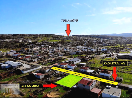 Çanakkale Ayvacık tuzla köyünde 514 m2 satılık arsa
