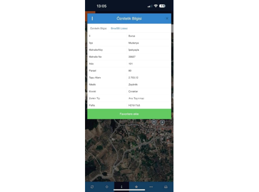 Bursa Mustafa Kemal Paşa Ovazatlı Satılık Tek Tapu Tarla Toplam 2.281 M2
