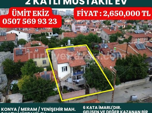 BU FIRSAT KAÇMAZ ..!! MERAM YENİŞEHİR MH. 2 KATLI MÜSTAKİL EV