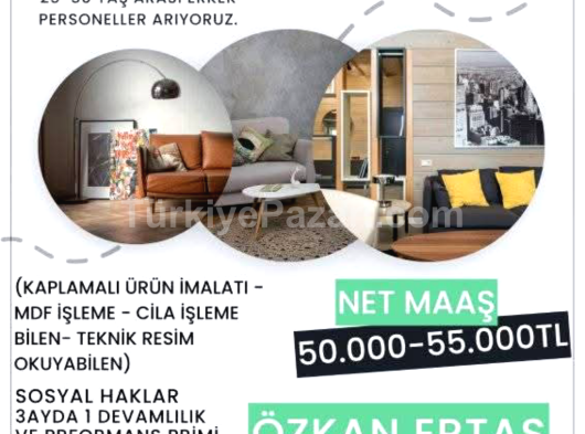 Gebze'de bulunan özel dekorasyon üretimi. Yapan mobilya firmamızın atölyesine personel