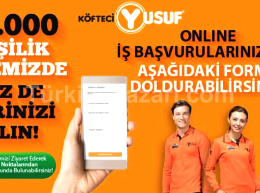 KOCAELİ KÖFTECİ YUSUF ŞUBELERİNDE ÇALIŞMAK ÜZERE 18-40 YAŞ ARASI BAY SERVİS ELEMANI ALINACAKTIR