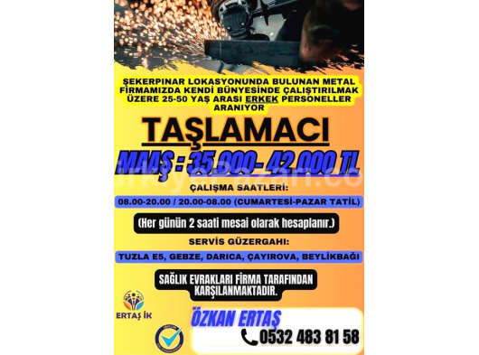 Taşlamacı aranıyor