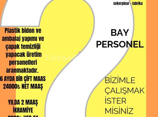 Üretim Personelleri aranıyor