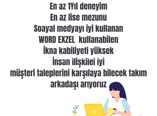 İnsan Kaynakları Operasyon Süreçlerine Hakim Bayan Personel Aranmaktadır