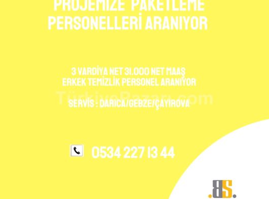 Paketleme Personelleri Aranıyor
