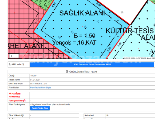 YAPRACIK MERKEZ ARSA 1.5 EMS HMAX SERBEST SAĞLIK TESİSİ HİSSESİ