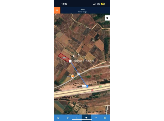 Bursa Mustafa Kemal Paşa Ovazatlı Satılık Tek Tapu Tarla Toplam 2.281 M2