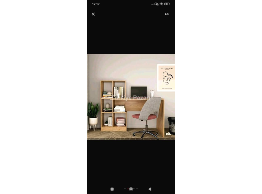 Kitaplikli calisma masasi