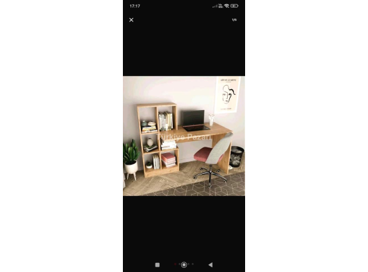 Kitaplikli calisma masasi