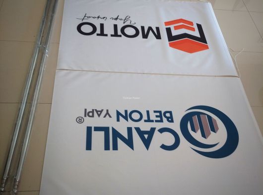 MAKAM BAYRAĞI TÜRK BAYRAKLI MAKAM BAYRAĞI REKLAMLI BAYRAK