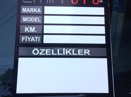 SATILIK OTO LEVHASI KİRALIK OTO LEVHASI ÇEŞİTLERİ