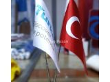 MASA BAYRAĞI İKİLİ AYAKLI FİRMA REKLAM BASKILI