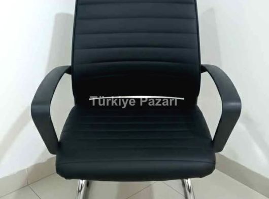 Polen deri tekli bekleme misafir koltuğu ofis koltuğu