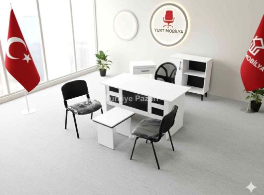 Polen deri tekli bekleme misafir koltuğu ofis koltuğu