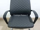 Polen deri tekli bekleme misafir koltuğu ofis koltuğu