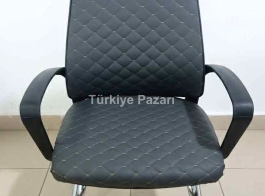 Polen deri tekli bekleme misafir koltuğu ofis koltuğu