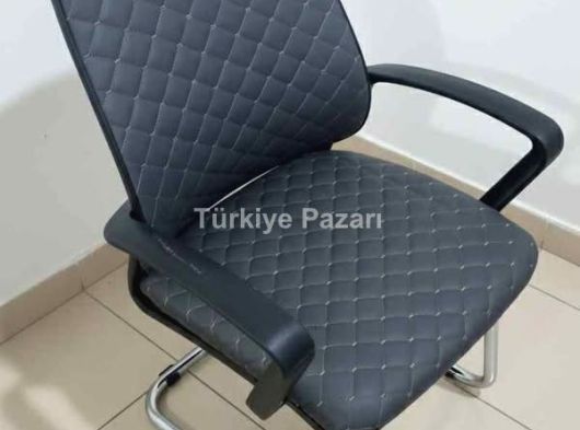 Polen deri tekli bekleme misafir koltuğu ofis koltuğu