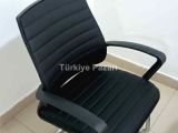 Polen deri tekli bekleme misafir koltuğu ofis koltuğu