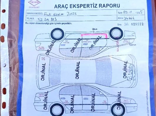 2022 MODEL EGEA CROSS 1.4 URBAN FUL PAKET 34000 KM'DE SIFIR AYARINDA ÇOK TEMİZ AĞIR HASAR KAYITLI