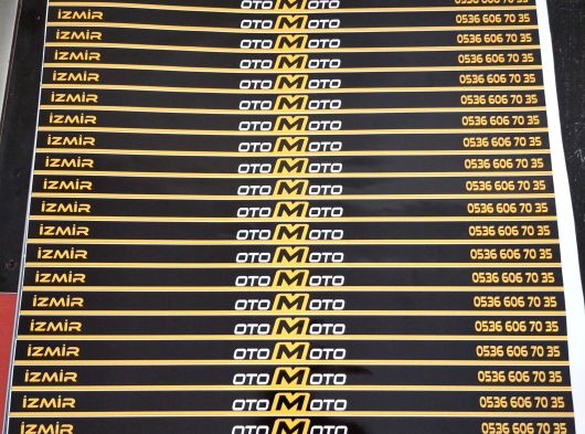 OTO PLAKALIK ALTLIĞI OTO GALERİ REKLAM BASKILI