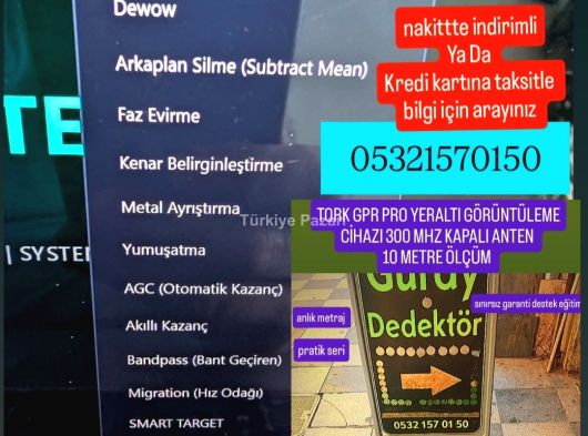 Yeni TORK PRO X yazılımlı ve GROUND X 3D analiz programlı TORK GPR PRO 300 mhz GPR