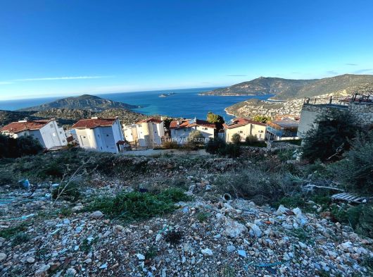 Kalkan Körderede Full Deniz Manzaralı 836 m² İmarlı Arsa 