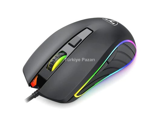 T-DAGGER T-TGM115 ZEPHYR, Cool Backlight, USB Kablolu, 7200DPI, Gaming Mouse