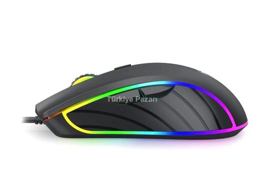 T-DAGGER T-TGM115 ZEPHYR, Cool Backlight, USB Kablolu, 7200DPI, Gaming Mouse