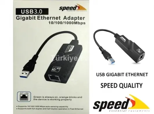 Speed SP-UE050 USB 3.0 to RJ45 10/100/1000 Mbps Gigabit Ethernet Çevirici