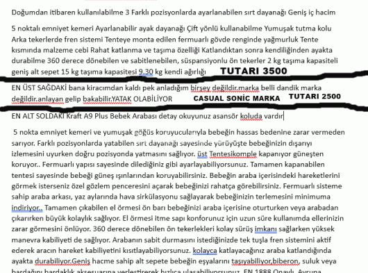 Bebek arabaları DETAYLARI OKUYUN 