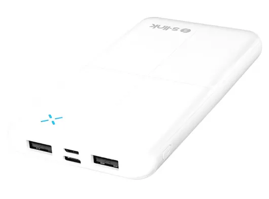 S-LINK IP-G12N, Beyaz, 10.000mAh, 2xUSB, 1xMicro USB, 1xType-C, 4 LED Göstergeli, PowerBank