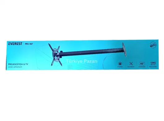 Everest PRJ-187, Teleskopik Ayak (63-102cm), 13kg Taşıma, Projeksiyon, Askı Aparatı