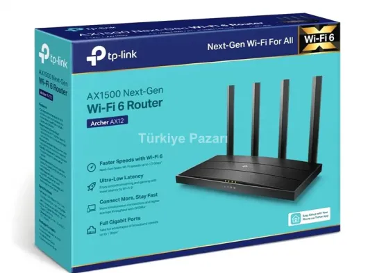 TP-LINK ARCHER AX12 AX1500 1200MBPS DUAL BAND GIGABIT WI-FI 6 ROUTER
