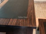 AHŞAP OFİS TAKIMI DERİ SÜMEN DETAYLI