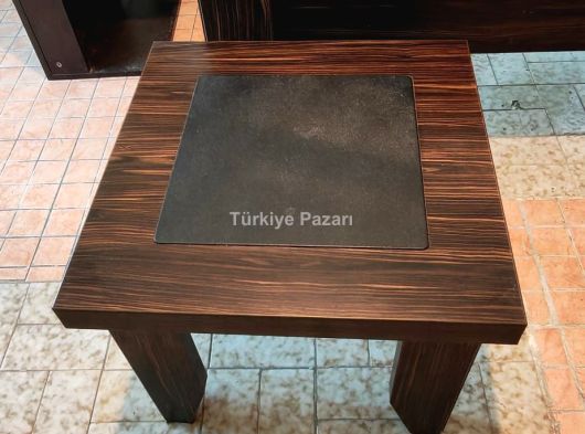 AHŞAP OFİS TAKIMI DERİ SÜMEN DETAYLI