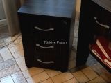 AHŞAP OFİS TAKIMI DERİ SÜMEN DETAYLI