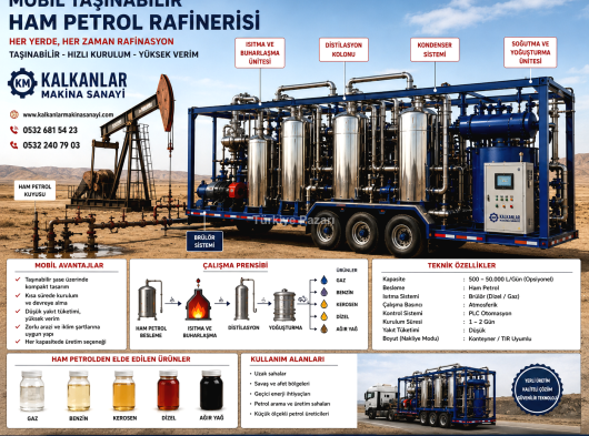 ham petrol rafineri yapımı crude oil refinery construction kalkanlar machina