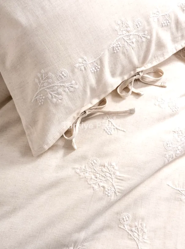 Cotton Keten Çift Kişilik Nevresim Takımı Esmira
