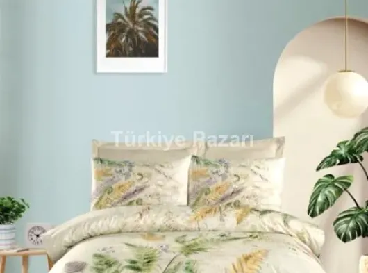 Ranforce Çift Kişilik Nevresim Takımı Basic Bej