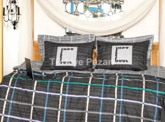 Odesa Gris Çift Kişilik Nevresim Takımı
