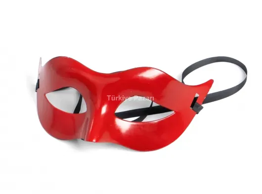 Kırmızı Renk Masquerade Kostüm Partisi Venedik B Maskesi